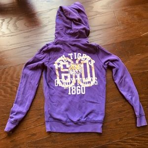 VS PINK LSU Collegiate line purple hoodie